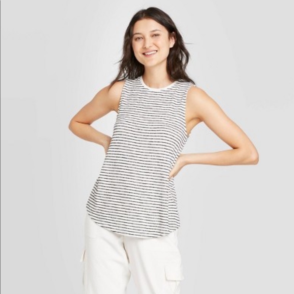 Striped Knit Tank Top